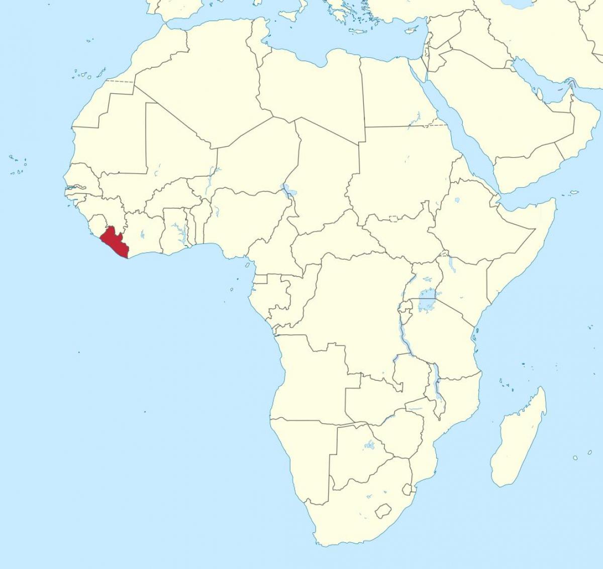 mappa della Liberia africa