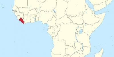 Mappa della Liberia africa