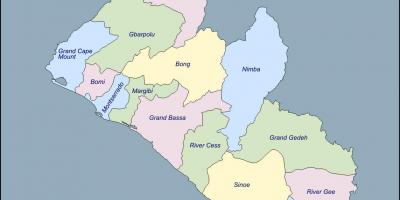 Mappa delle contee della Liberia